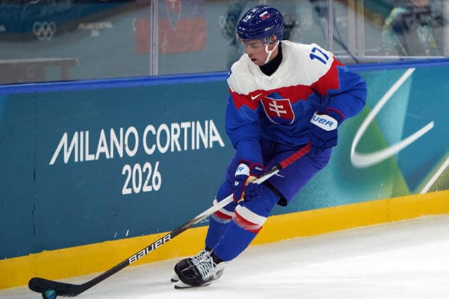 Milano Cortina, 2026 , Winter Olympic Games, Olympische Spiele, Olympia, OS Olympische Winter-Olympische spiele 2026 , Eishockey Menm Men s Preliminary Round, Finnland-Slowakei, Finland-Slowakei Ice hockey, Eishockey Arena Milano Santagiulia Simon Nemec slowakei, , SVK; Photocopyright Gladys Chai von der Laage *** Milano Cortina, 2026 , Winter Olympic Games, Winter Olympic Games 2026 , Ice Hockey Men Men s Preliminary Round, Finland Slovakia, Finland Slovakia Ice Hockey Arena Milano Santagiulia Simon Nemec Slovakia, , SVK Photocopyright Gladys Chai von der Laage