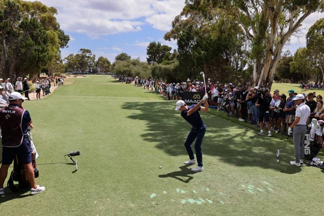 LIV GOLF ADELAIDE, Elvis Smyle of Ripper GC during Round 1 of the LIV Golf Adelaide at The Grange Golf Club in Adelaide, Thursday, February 12, 2026. ( NO ARCHIVING, EDITORIAL USE ONLY ADELAIDE SOUTH AUSTRALIA AUSTRALIA  Copyright: xMATTxTURNERx 20260212195093201819