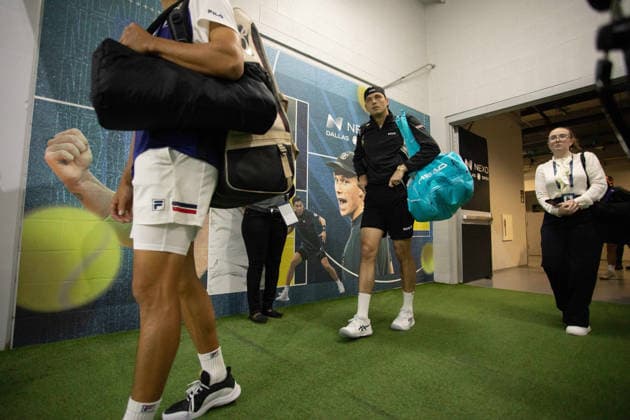 February 11, 2026, Frisco, Texas, USA: TAYLOR FRITZ (USA) walks out of the tunnel before a menÃ¢â‚¬â ¢s singles match at 2026 Nexo Dallas Open at The Ford Center at The Star in Frisco, Texas. Taylor Fritz defeated Brandon Nakishima, 6:3, 6:4. Frisco USA - ZUMAh193 20260211_zsp_h193_123 Copyright: xDanielxMcGregor-Huyerx