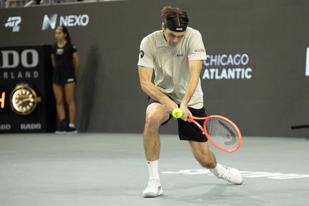 February 11, 2026, Frisco, Texas, USA: TAYLOR FRITZ (USA) hits the ball during a menÃ¢â‚¬â ¢s singles match at 2026 Nexo Dallas Open at The Ford Center at The Star in Frisco, Texas. Taylor Fritz defeated Brandon Nakishima, 6:3, 6:4. Frisco USA - ZUMAh193 20260211_zsp_h193_135 Copyright: xDanielxMcGregor-Huyerx