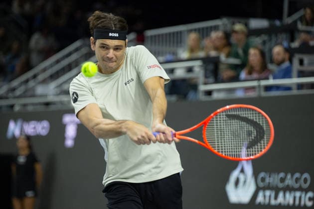 February 11, 2026, Frisco, Texas, USA: TAYLOR FRITZ (USA) hits the ball during a menÃ¢â‚¬â ¢s singles match at 2026 Nexo Dallas Open at The Ford Center at The Star in Frisco, Texas. Taylor Fritz defeated Brandon Nakishima, 6:3, 6:4. Frisco USA - ZUMAh193 20260211_zsp_h193_138 Copyright: xDanielxMcGregor-Huyerx