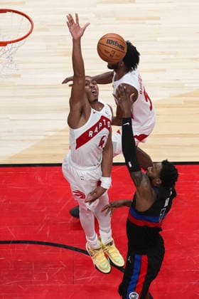 Detroit Pistons v Toronto Raptors TORONTO, CANADA - FEBRUARY 11 : Paul Reed (7) of Detroit Pistons in action against Scottie Barnes (4) of Toronto Raptors during the NBA, Basketball Herren, USA basketball game between Detroit Pistons and Toronto Raptors at the Scotiabank Arena on February 11, 2026 in Toronto, Ontario, Canada. Mert Alper Dervis Anadolu Ontario Canada. Editorial use only. Please get in touch for any other usage.  Copyright: x2026xAnadoluxMertxAlperxDervisx