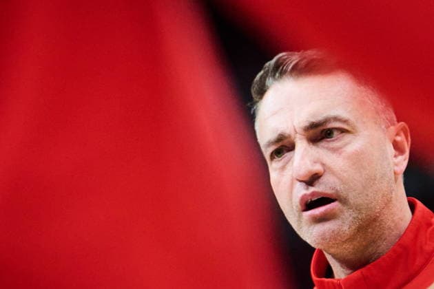 February 11, 2026, Toronto, On, Canada: Toronto Raptors head coach Darko Rajakovic reacts during second half NBA, Basketball Herren, USA basketball action against the Detroit Pistons in Toronto, on Wednesday, Feb. 11, 2026. Canada News - February 11, 2026  - ZUMAc35_ 20260211_zaf_c35_309 Copyright: xSammyxKoganx