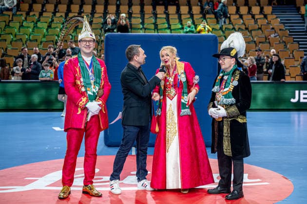 Handball Bundesliga; HSG Wetzlar - Füchse Berlin, 11.02.26 Prinzenpaar 2025 26 aus Wetzlar Handball Bundesliga; HSG Wetzlar - Füchse Berlin: Wetzlar, 11.02.26 Copyright: xBEAUTIFULxSPORTS Roeczeyx