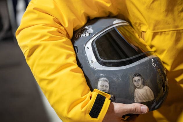 260212 Vladyslav Heraskevych of Ukraine with his helmet in the mixed zone during men™s skeleton round 1 during day 6 of the 2026 Winter Olympics on February 12, 2026 in Cortina. Photo: Jon Olav Nesvold BILDBYRAN COP 217 JE0120 skeleton Olympic Games, Olympische Spiele, Olympia, OS olympics winter olympics os ol olympiska spel vinter-os olympiske leker milano cortina 2026 milan cortina 2026 milano cortina 2026 olympic games milano cortina 2026 winter olympic games milano cortina-os milano cortina-ol vinter-ol 6 bbeng *** 260212 Vladyslav Heraskevych of Ukraine with his helmet in the mixed zone during men™s skeleton round 1 during day 6 of the 2026 Winter Olympics on February 12, 2026 in Cortina Photo Jon Olav Nesvold BILDBYRAN COP 217 JE0120 skeleton olympic games olympics winter olympics os ol olympiska spel vinter os olympiske leker milano cortina 2026 milan cortina 2026 milano cortina 2026 olympic games milano cortina 2026 winter olympic games milano cortina os milano cortina ol vinter ol 6 bbeng  Copyright: JONxOLAVxNESVOLD BB260212JE007