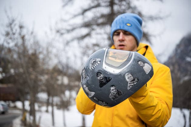 260212 Vladyslav Heraskevych of Ukraine with his helmet in the mixed zone during men™s skeleton round 1 during day 6 of the 2026 Winter Olympics on February 12, 2026 in Cortina. Photo: Jon Olav Nesvold BILDBYRAN COP 217 JE0120 skeleton Olympic Games, Olympische Spiele, Olympia, OS olympics winter olympics os ol olympiska spel vinter-os olympiske leker milano cortina 2026 milan cortina 2026 milano cortina 2026 olympic games milano cortina 2026 winter olympic games milano cortina-os milano cortina-ol vinter-ol 6 bbeng *** 260212 Vladyslav Heraskevych of Ukraine with his helmet in the mixed zone during men™s skeleton round 1 during day 6 of the 2026 Winter Olympics on February 12, 2026 in Cortina Photo Jon Olav Nesvold BILDBYRAN COP 217 JE0120 skeleton olympic games olympics winter olympics os ol olympiska spel vinter os olympiske leker milano cortina 2026 milan cortina 2026 milano cortina 2026 olympic games milano cortina 2026 winter olympic games milano cortina os milano cortina ol vinter ol 6 bbeng  Copyright: JONxOLAVxNESVOLD BB260212JE009