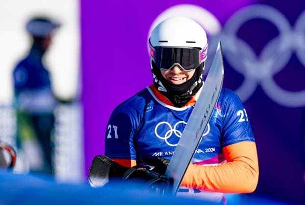 LIVIGNO - Snowboarder Glenn de Blois during the cross-country qualifying round at the Milan Winter Olympics. IRIS VAN DEN BROEK ANP xVIxANPxSportx xxANPxIVx 550433702 originalFilename: 550433702.jpg