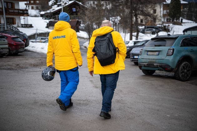 260212 Vladyslav Heraskevych of Ukraine with his helmet in the mixed zone during men™s skeleton round 1 during day 6 of the 2026 Winter Olympics on February 12, 2026 in Cortina. Photo: Jon Olav Nesvold BILDBYRAN COP 217 JE0120 skeleton Olympic Games, Olympische Spiele, Olympia, OS olympics winter olympics os ol olympiska spel vinter-os olympiske leker milano cortina 2026 milan cortina 2026 milano cortina 2026 olympic games milano cortina 2026 winter olympic games milano cortina-os milano cortina-ol vinter-ol 6 bbeng *** 260212 Vladyslav Heraskevych of Ukraine with his helmet in the mixed zone during men™s skeleton round 1 during day 6 of the 2026 Winter Olympics on February 12, 2026 in Cortina Photo Jon Olav Nesvold BILDBYRAN COP 217 JE0120 skeleton olympic games olympics winter olympics os ol olympiska spel vinter os olympiske leker milano cortina 2026 milan cortina 2026 milano cortina 2026 olympic games milano cortina 2026 winter olympic games milano cortina os milano cortina ol vinter ol 6 bbeng  Copyright: JONxOLAVxNESVOLD BB260212JE013