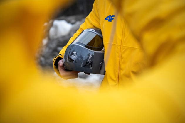 260212 Vladyslav Heraskevych of Ukraine with his helmet in the mixed zone during men™s skeleton round 1 during day 6 of the 2026 Winter Olympics on February 12, 2026 in Cortina. Photo: Jon Olav Nesvold BILDBYRAN COP 217 JE0120 skeleton Olympic Games, Olympische Spiele, Olympia, OS olympics winter olympics os ol olympiska spel vinter-os olympiske leker milano cortina 2026 milan cortina 2026 milano cortina 2026 olympic games milano cortina 2026 winter olympic games milano cortina-os milano cortina-ol vinter-ol 6 bbeng *** 260212 Vladyslav Heraskevych of Ukraine with his helmet in the mixed zone during men™s skeleton round 1 during day 6 of the 2026 Winter Olympics on February 12, 2026 in Cortina Photo Jon Olav Nesvold BILDBYRAN COP 217 JE0120 skeleton olympic games olympics winter olympics os ol olympiska spel vinter os olympiske leker milano cortina 2026 milan cortina 2026 milano cortina 2026 olympic games milano cortina 2026 winter olympic games milano cortina os milano cortina ol vinter ol 6 bbeng  Copyright: JONxOLAVxNESVOLD BB260212JE014