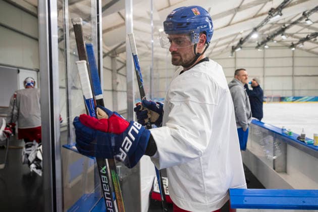 XXV Winter Olympic Games, Olympische Spiele, Olympia, OS in Milan, Italy, on February 12, 2026. Morning skate of the Czech Republic men s national Ice hockey, Eishockey team before match against Canada. On the photo is seen Jakub Flek. (CTKxPhoto MichalxKamaryt) CTKPhotoP2026021203622  CTKPhotoP2026021203622