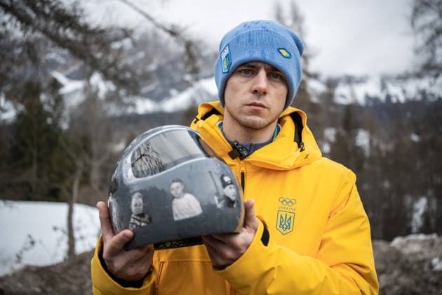 260212 Vladyslav Heraskevych of Ukraine with his helmet during men™s skeleton round 1 during day 6 of the 2026 Winter Olympics on February 12, 2026 in Cortina. Photo: Jon Olav Nesvold BILDBYRAN COP 217 JE0120 skeleton Olympic Games, Olympische Spiele, Olympia, OS olympics winter olympics os ol olympiska spel vinter-os olympiske leker milano cortina 2026 milan cortina 2026 milano cortina 2026 olympic games milano cortina 2026 winter olympic games milano cortina-os milano cortina-ol vinter-ol 6 bbeng *** 260212 Vladyslav Heraskevych of Ukraine with his helmet during men™s skeleton round 1 during day 6 of the 2026 Winter Olympics on February 12, 2026 in Cortina Photo Jon Olav Nesvold BILDBYRAN COP 217 JE0120 skeleton olympic games olympics winter olympics os ol olympiska spel vinter os olympiske leker milano cortina 2026 milan cortina 2026 milano cortina 2026 olympic games milano cortina 2026 winter olympic games milano cortina os milano cortina ol vinter ol 6 bbeng  Copyright: JONxOLAVxNESVOLD BB260212JE025