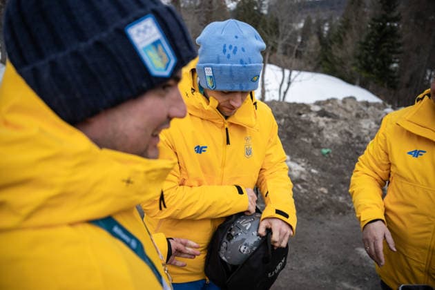 260212 Vladyslav Heraskevych of Ukraine with his helmet during men™s skeleton round 1 during day 6 of the 2026 Winter Olympics on February 12, 2026 in Cortina. Photo: Jon Olav Nesvold BILDBYRAN COP 217 JE0120 skeleton Olympic Games, Olympische Spiele, Olympia, OS olympics winter olympics os ol olympiska spel vinter-os olympiske leker milano cortina 2026 milan cortina 2026 milano cortina 2026 olympic games milano cortina 2026 winter olympic games milano cortina-os milano cortina-ol vinter-ol 6 bbeng *** 260212 Vladyslav Heraskevych of Ukraine with his helmet during men™s skeleton round 1 during day 6 of the 2026 Winter Olympics on February 12, 2026 in Cortina Photo Jon Olav Nesvold BILDBYRAN COP 217 JE0120 skeleton olympic games olympics winter olympics os ol olympiska spel vinter os olympiske leker milano cortina 2026 milan cortina 2026 milano cortina 2026 olympic games milano cortina 2026 winter olympic games milano cortina os milano cortina ol vinter ol 6 bbeng  Copyright: JONxOLAVxNESVOLD BB260212JE032