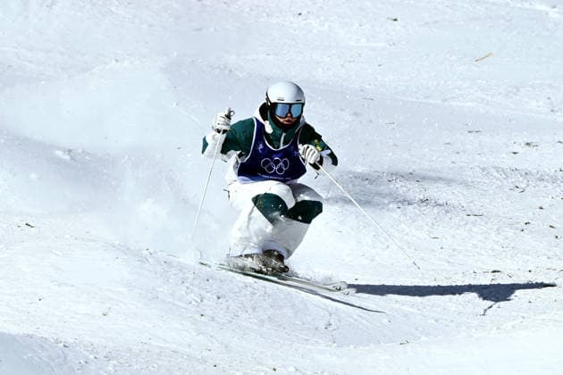 2026 WINTER Olympic Games, Olympische Spiele, Olympia, OS Jackson Harvey of Australia in action during the Freestyle Skiing Men s Moguls qualification at Livigno Snow Park on day 7 of the 2026 Milano Cortina Winter Olympic Games in Italy, Thursday, February 12, 2026. ( NO ARCHIVING, EDITORIAL USE ONLY MILANO LOMBARDY ITALY  Copyright: xDANxHIMBRECHTSx 20260212129052972200