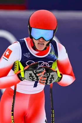 OLYMPICS - Winter Olympic Games, Olympische Spiele, Olympia, OS Milano Cortina 2026 CORTINA D AMPEZZO,ITALY,12.FEB.26 - OLYMPICS, ALPINE SKIING - Winter Olympic Games Milano Cortina 2026, Super G, women. Image shows Malorie Blanc (SUI).  GEPAxpictures xAlexanderxSolc