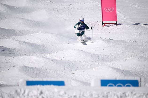 2026 WINTER Olympic Games, Olympische Spiele, Olympia, OS Cooper Woods of Australia in action during the Freestyle Skiing Men s Moguls qualification at Livigno Snow Park on day 7 of the 2026 Milano Cortina Winter Olympic Games in Italy, Thursday, February 12, 2026. ( NO ARCHIVING, EDITORIAL USE ONLY MILANO LOMBARDY ITALY  Copyright: xDANxHIMBRECHTSx 20260212168343435897