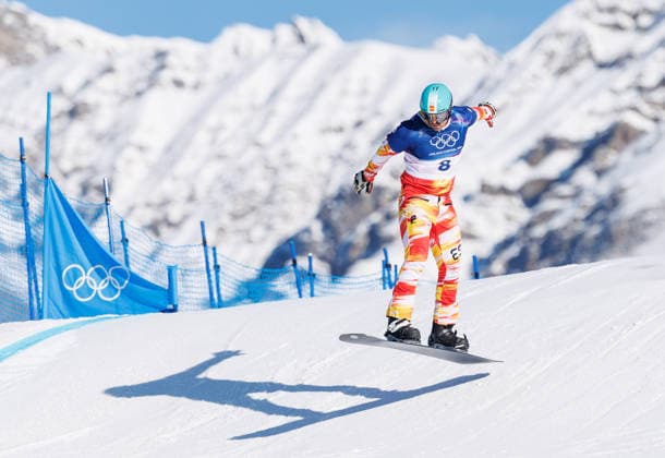 OLYMPICS - Winter Olympic Games, Olympische Spiele, Olympia, OS Milano Cortina 2026 LIVIGNO,ITALY,12.FEB.26 - OLYMPICS, SNOWBOARD - Winter Olympic Games Milano Cortina 2026, Snowboard Cross, men, qualification. Image shows Lucas Eguibar Breton (ESP).  GEPAxpictures xHaraldxSteiner