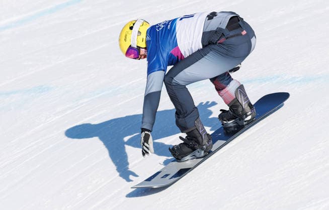 OLYMPICS - Winter Olympic Games, Olympische Spiele, Olympia, OS Milano Cortina 2026 LIVIGNO,ITALY,12.FEB.26 - OLYMPICS, SNOWBOARD - Winter Olympic Games Milano Cortina 2026, Snowboard Cross, men, qualification. Image shows Jakob Dusek (AUT).  GEPAxpictures xHaraldxSteiner