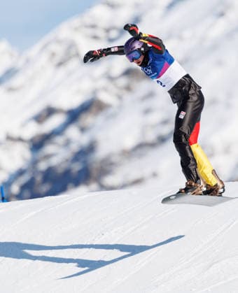 OLYMPICS - Winter Olympic Games, Olympische Spiele, Olympia, OS Milano Cortina 2026 LIVIGNO,ITALY,12.FEB.26 - OLYMPICS, SNOWBOARD - Winter Olympic Games Milano Cortina 2026, Snowboard Cross, men, qualification. Image shows Leon Ulbricht (GER).  GEPAxpictures xHaraldxSteiner