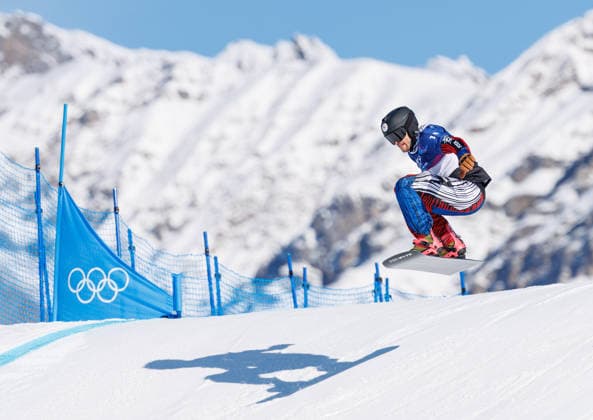OLYMPICS - Winter Olympic Games, Olympische Spiele, Olympia, OS Milano Cortina 2026 LIVIGNO,ITALY,12.FEB.26 - OLYMPICS, SNOWBOARD - Winter Olympic Games Milano Cortina 2026, Snowboard Cross, men, qualification. Image shows Radek Houser (CZE).  GEPAxpictures xHaraldxSteiner