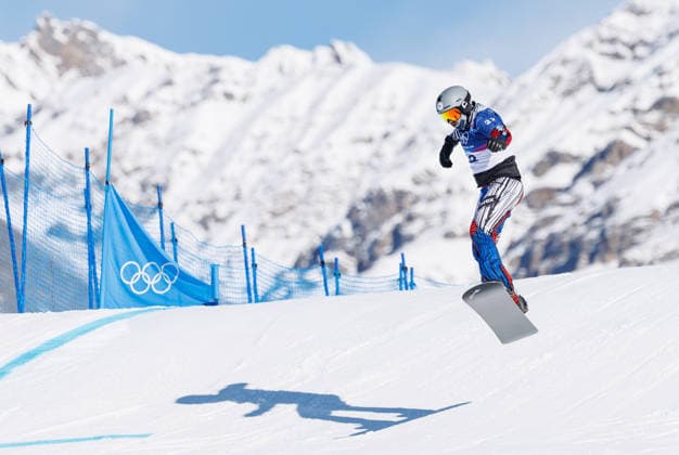 OLYMPICS - Winter Olympic Games, Olympische Spiele, Olympia, OS Milano Cortina 2026 LIVIGNO,ITALY,12.FEB.26 - OLYMPICS, SNOWBOARD - Winter Olympic Games Milano Cortina 2026, Snowboard Cross, men, qualification. Image shows Krystof Choura (CZE).  GEPAxpictures xHaraldxSteiner