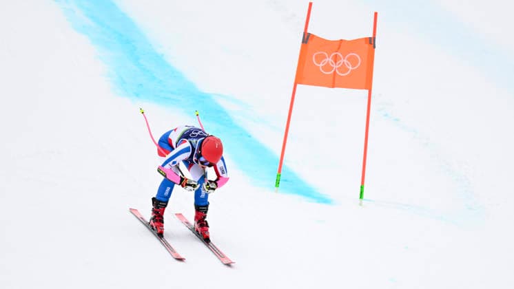 OLYMPICS - Winter Olympic Games, Olympische Spiele, Olympia, OS Milano Cortina 2026 CORTINA D AMPEZZO,ITALY,12.FEB.26 - OLYMPICS, ALPINE SKIING - Winter Olympic Games Milano Cortina 2026, Super G, women. Image shows Camille Cerutti (FRA).  GEPAxpictures xAlexanderxSolc