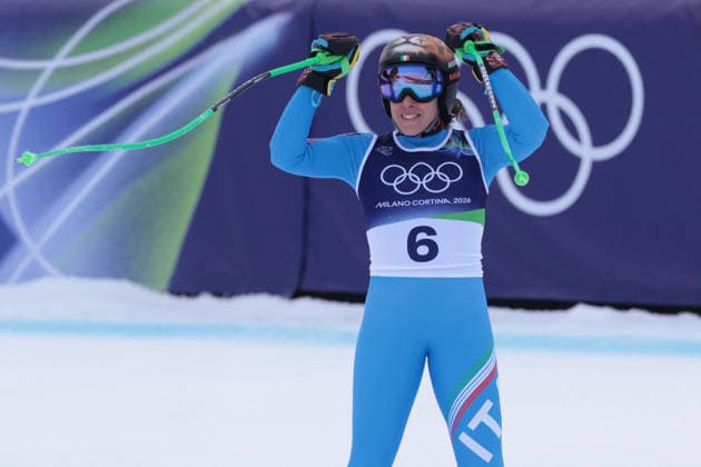 GIOCHI OLIMPICI - Olimpiadi Invernali Milano-Cortina 2026 - Alpine Skiing Women s Super-G Federica Brignone (ITA) during the Olympic Winter games, Winterspiele,Spiele, Summer games Milano-Cortina 2026, Alpine Skiing Women s Super-G on February 12, 2026 at Tofane Alpine Skiing Centre in Cortina D Ampezzo Cortina D Ampezzo Italy  Copyright: xIPAxSport ABACAx