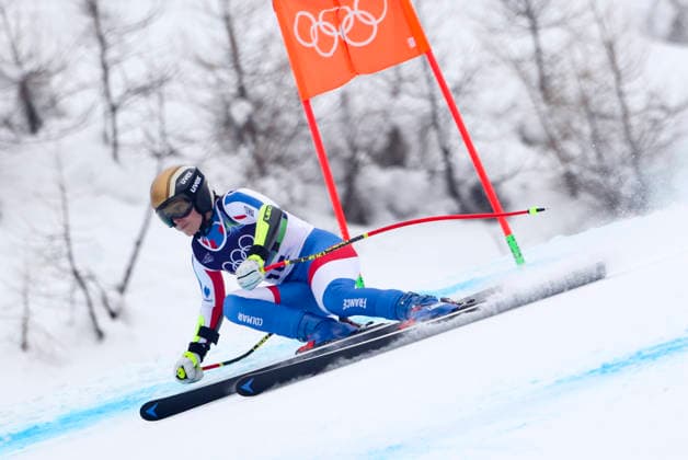OLYMPICS - Winter Olympic Games, Olympische Spiele, Olympia, OS Milano Cortina 2026 CORTINA D AMPEZZO,ITALY,12.FEB.26 - OLYMPICS, ALPINE SKIING - Winter Olympic Games Milano Cortina 2026, Super G, women. Image shows Romane Miradoli (FRA).  GEPAxpictures xMaticxKlansek