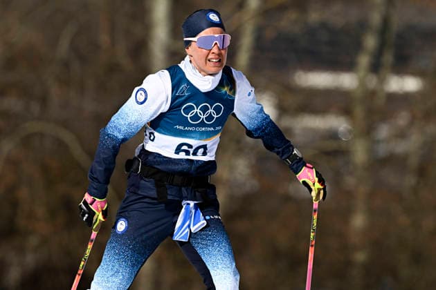 LKS 20260212 Kerttu Niskanen of Finland warming up before the women s Cross-Country Skiing 10km Freestyle event at the Milano Cortina Winter Olympics at the Tesero Cross Country Skiing Stadium on February 12, 2026. - RONI REKOMAA Tesero Italy cqa1A0_RgSk  Copyright: xRonixRekomaax cqa1A0_RgSk