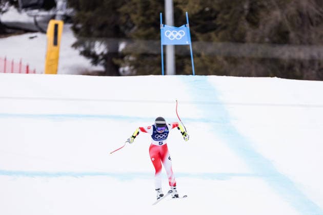 TOFANE, ITALY - FEBRUARY 12: Corinne Suter (Switzerland) during the Alpine Skiing Women s Super-G at the Milano Cortina 2026 Olympics at Tofane Alpine Skiing Centre on day 6 of the Milano Cortina 2026 Olympics on February 12, 2026 in Tofane, Italy. Editorial use only. Italy Copyright: xSteffiexWunderlx