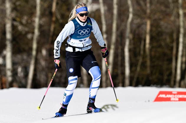 LKS 20260212 Vilma Ryytty of Finland warming up before the women s Cross-Country Skiing 10km Freestyle event at the Milano Cortina Winter Olympics at the Tesero Cross Country Skiing Stadium on February 12, 2026. - RONI REKOMAA Italy qxCYsHf-TuU  Copyright: xRonixRekomaax qxCYsHf-TuU