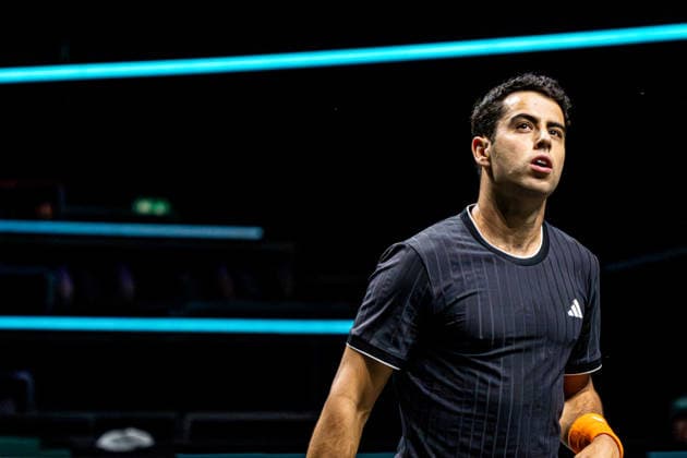 2026-02-12 ABN AMRO Open - Day Four ROTTERDAM, NETHERLANDS - FEBRUARY 12: Jaume Munar looks on during Day Four of the ABN AMRO Open at Rotterdam Ahoy on February 12, 2026 in Rotterdam, Netherlands. (Photo by Gabriel Calvino Alonso BSR Agency) Rotterdam Netherlands Content not available for redistribution in The Netherlands directly or indirectly through any third parties. Copyright: xBSRxAgencyx
