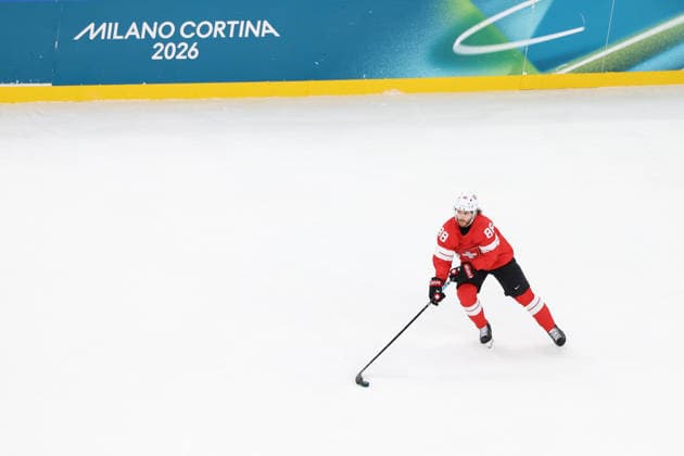 February 12, 2026, Milan, Lombardy, Italy: CHRISTOPH BERTSCHY 88 of Switzerland in the Men s Preliminary Round Group A game between Team Switzerland (SUI) and Team France (FRA) at the Milano Cortina 2026 Winter Olympic Games, Olympische Spiele, Olympia, OS Milan Italy - ZUMAc179 20260212_oly_c179_001 Copyright: xMickaelxChavetx