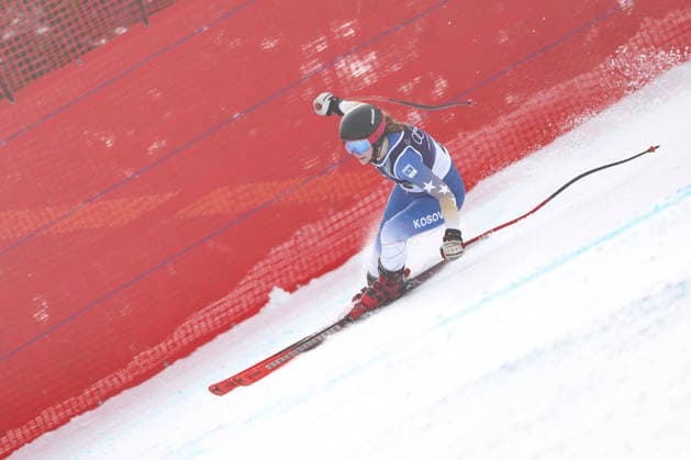 OLYMPICS - Winter Olympic Games, Olympische Spiele, Olympia, OS Milano Cortina 2026 CORTINA D AMPEZZO,ITALY,12.FEB.26 - OLYMPICS, ALPINE SKIING - Winter Olympic Games Milano Cortina 2026, Super G, women. Image shows Kiana Kryeziu (KOS).  GEPAxpictures xMaticxKlansek