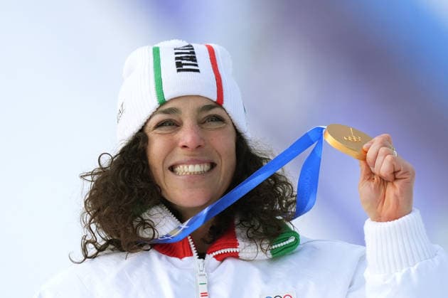 Federica Brignore gold medal during the awards ceremony for the women s super-G alpine skiing event at the 2026 Winter Olympics, in Cortina d Ampezzo, Italy, Thursday, February 12, 2026. (Photo Spada LaPresse)  Copyright: xSpada LaPressex
