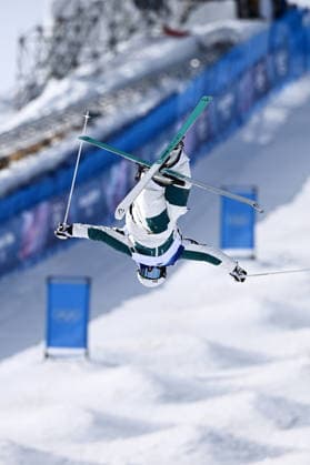 2026 WINTER Olympic Games, Olympische Spiele, Olympia, OS Jackson Harvey of Australia reacts following his run in during the Freestyle Skiing Men s Moguls finals at Livigno Snow Park on day 7 of the 2026 Milano Cortina Winter Olympic Games in Italy, Thursday, February 12, 2026. ( NO ARCHIVING, EDITORIAL USE ONLY MILANO LOMBARDY ITALY  Copyright: xDANxHIMBRECHTSx 20260212119494111547
