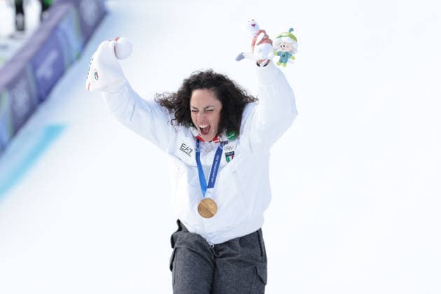 Gold medal for Federica Brignone (ITA) during the Olympic Winter games, Winterspiele,Spiele, Summer games Milano-Cortina 2026, Alpine Skiing Women s Super-G on February 12, 2026 at Tofane Alpine Skiing Centre in Cortina D Ampezzo  Copyright: xLucianoxMariaxBisi IPAxSportx xipa-agency.netx xx IPA_71369406 IPA_Agency_IPA71369406