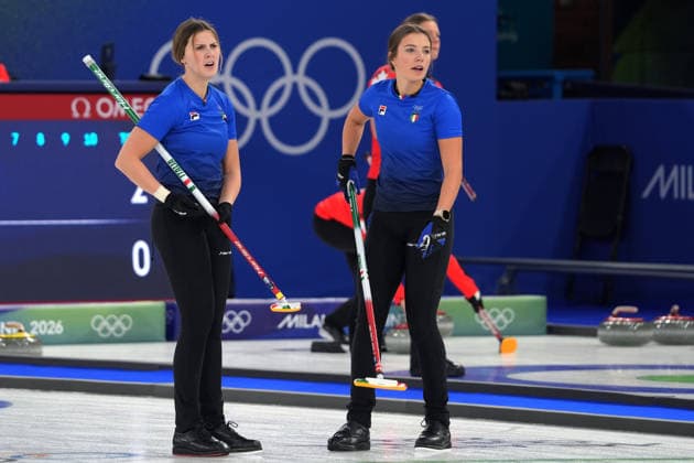 Pn Cortina d™Ampezzo 12 02 2026 - Olimpiadi Milano Cortina 2026 Curling Italia-Svizzera foto Image nella foto: Marta Lo Deserto-Stefania Constantini 