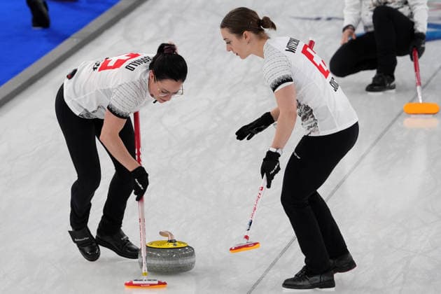 Pn Cortina d™Ampezzo 12 02 2026 - Olimpiadi Milano Cortina 2026 Curling Italia-Svizzera foto Image nella foto: Carole Howald-Selina Witschonke 