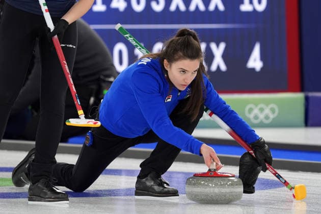 Pn Cortina d™Ampezzo 12 02 2026 - Olimpiadi Milano Cortina 2026 Curling Italia-Svizzera foto Image nella foto: Stefania Constantini 