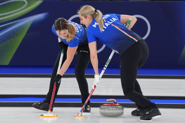 Pn Cortina d™Ampezzo 12 02 2026 - Olimpiadi Milano Cortina 2026 Curling Italia-Svizzera foto Image nella foto: Marta Lo Deserto-Elena Mathis 