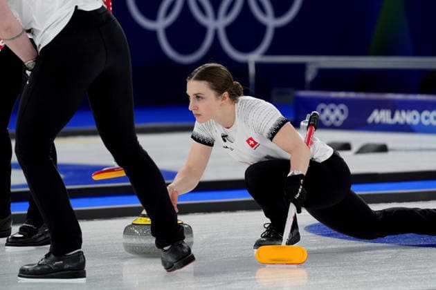 Pn Cortina d™Ampezzo 12 02 2026 - Olimpiadi Milano Cortina 2026 Curling Italia-Svizzera foto Image nella foto: Stefanie Berset 