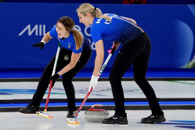 Pn Cortina d™Ampezzo 12 02 2026 - Olimpiadi Milano Cortina 2026 Curling Italia-Svizzera foto Image nella foto: Marta Lo Deserto-Elena Mathis 