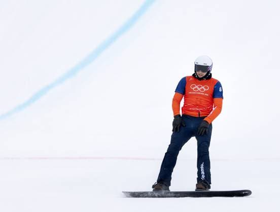 LIVIGNO - Snowboarder Glenn de Blois during the round of 16 of the cross-country event at the Milan Winter Olympics. IRIS VAN DEN BROEK ANP xVIxANPxSportx xxANPxIVx 550449714 originalFilename: 550449714.jpg