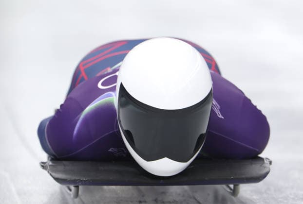 (260212) -- CORTINA D AMPEZZO, Feb. 12, 2026 -- Matt Weston of Britain competes during the skeleton men heat at the 2026 Milan-Cortina Winter Olympics in Cortina D Ampezzo, Italy, Feb. 12, 2026. ) (MICO2026)ITALY-CORTINA D AMPEZZO-OLYMPIC Winter games, Winterspiele,Spiele, Summer games SKELETON MEN-HEAT DingxXu 