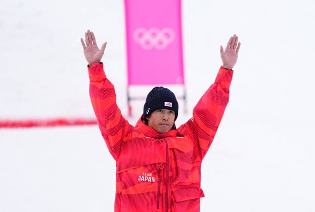 Ikuma Horishima (Japan) celebrates winning bronze during Men s Moguls finals Freestyle Skiing on Day 6 of Milano Cortina 2026 Winter Olympic game at Livigno Air Park on February 12, 2026 in Livigno, Italy. Thor Wegner DeFodi Images (Photo by DeFodi Images) - *** Ikuma Horishima Japan celebrates winning bronze during Men s Moguls finals Freestyle Skiing on Day 6 of Milano Cortina 2026 Winter Olympic game at Livigno Air Park on February 12, 2026 in Livigno, Italy Thor Wegner DeFodi Images Photo by DeFodi Images