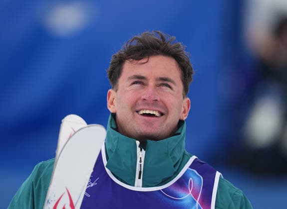 Cooper Woods (Australia) celebrates winning gold during Men s Moguls finals Freestyle Skiing on Day 6 of Milano Cortina 2026 Winter Olympic game at Livigno Air Park on February 12, 2026 in Livigno, Italy. Thor Wegner DeFodi Images (Photo by DeFodi Images) - *** Cooper Woods Australia celebrates winning gold during Men s Moguls finals Freestyle Skiing on Day 6 of Milano Cortina 2026 Winter Olympic game at Livigno Air Park on February 12, 2026 in Livigno, Italy Thor Wegner DeFodi Images Photo by DeFodi Images