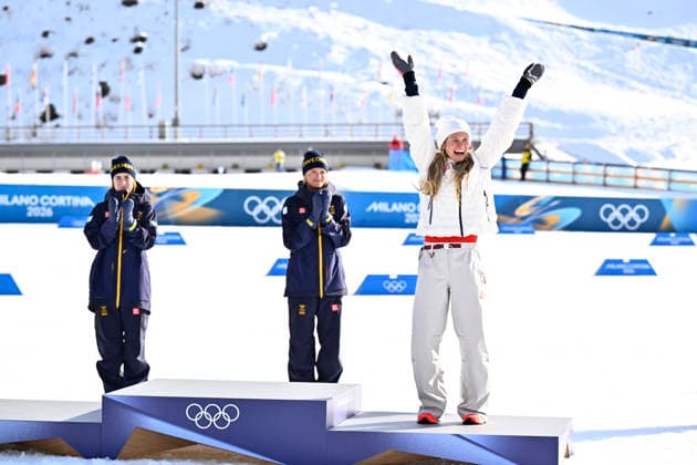 VAL DI FIEMME, ITALY 20260212 From left Ebba Andersson, silver, Frida Karlsson, gold and Jessie Diggins, USA, bronze in the women s 10 km freestyle during the Winter Olympics in Val di Fiemme, Italy. *** The image is included in the SPORTS PACKAGE. For others PAYMENT IMAGE *** VAL DI FIEMME ITALY x10430x *** VAL DI FIEMME, ITALY 20260212 From left Ebba Andersson, silver, Frida Karlsson, gold and Jessie Diggins, USA, bronze in the women s 10 km freestyle during the Winter Olympics in Val di Fiemme, Italy The image is included in the SPORTS PACKAGE For others PAYMENT IMAGE VAL DI FIEMME ITALY x10430x  Copyright: xChristinexOlsson TTx 2026 OLYMPICS SKIING 10 KM FREESTYLE WOMEN