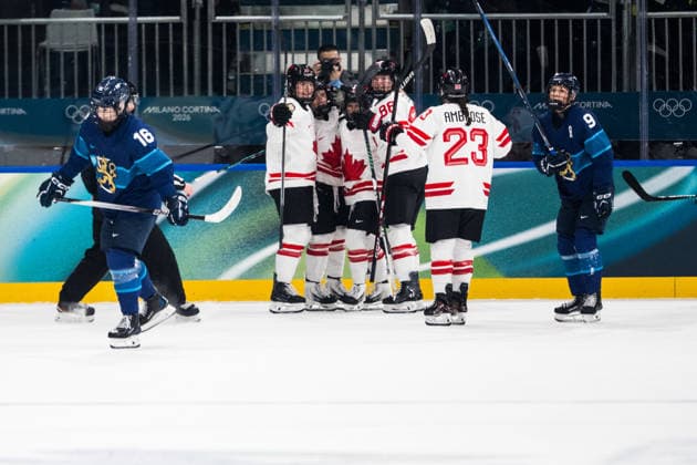 260212 Petra Nieminen and Nelli Laitinen of Finland looks dejected after 0-1 scored by Jennifer Gardiner of Canada in the women s Ice hockey, Eishockey game between Finland and Canada during day 6 of the 2026 Winter Olympics on February 12, 2026 in Milan. Photo: Emma Wallskog BILDBYRAN kod EW EW0630 ishockey ice hockey Olympic Games, Olympische Spiele, Olympia, OS olympics winter olympics os ol olympiska spel vinter-os olympiske leker milano cortina 2026 milan cortina 2026 milano cortina 2026 olympic games milano cortina 2026 winter olympic games milano cortina-os milano cortina-ol vinter-ol 6 bbeng dam kanada canada finland depp jubel *** 260212 Petra Nieminen and Nelli Laitinen of Finland looks dejected after 0 1 scored by Jennifer Gardiner of Canada in the women s ice hockey game between Finland and Canada during day 6 of the 2026 Winter Olympics on February 12, 2026 in Milan Photo Emma Wallskog BILDBYRAN code EW EW0630 ice hockey ice hockey olympic games olympics winter olympics os ol olympic games winter os olympic games milano cortina 2026 milan cortina 2026 milano cortina 2026 olympic games milano cortina 2026 winter olympic games milano cortina os milano cortina ol winter ol 6 bbeng dam kanada canada finland depp jubel  Copyright: EMMAxWALLSKOG BB260212EW054