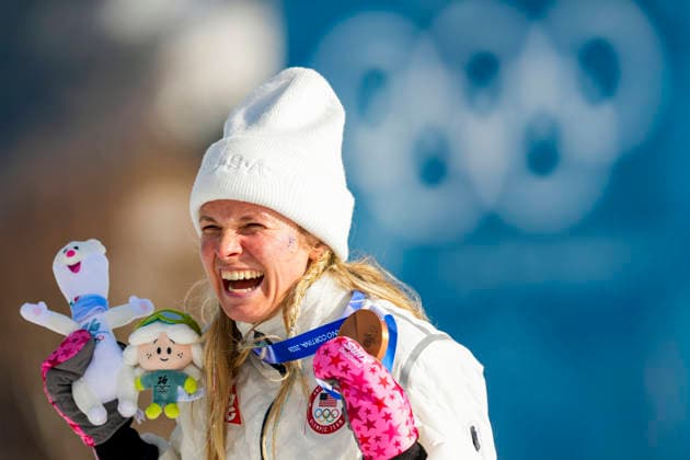 Winter Olympics in Milan Cortina 2026 Val di Fiemme, Italy 20260212. Jessie Diggins from the USA on the podium after the women s cross-country 10 km skating at Lago di Tesero during the Milan Cortina 2026 Winter Olympics. Photo: Terje Pedersen NTB Val di Fiemme Italy EDITORIAL USE ONLY. RESTRICTED USE FOR BETTING COMPANIES Ref:_SPO7LAbpc_EeYQ.jpg *** Winter Olympics in Milan Cortina 2026 Val di Fiemme, Italy 20260212 Jessie Diggins from the USA on the podium after the women s cross country 10 km skating at Lago di Tesero during the Milan Cortina 2026 Winter Olympics Photo Terje Pedersen NTB Val di Fiemme Italy EDITORIAL USE ONLY RESTRICTED USE FOR BETTING COMPANIES  Copyright: xTerjexPedersenx xNTBx