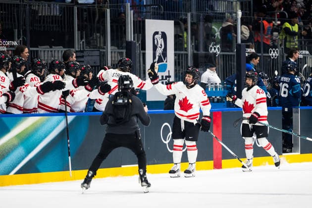 260212 Jennifer Gardiner of Canada celebrates after scoring 0-1 in the women s Ice hockey, Eishockey game between Finland and Canada during day 6 of the 2026 Winter Olympics on February 12, 2026 in Milan. Photo: Emma Wallskog BILDBYRAN kod EW EW0630 ishockey ice hockey Olympic Games, Olympische Spiele, Olympia, OS olympics winter olympics os ol olympiska spel vinter-os olympiske leker milano cortina 2026 milan cortina 2026 milano cortina 2026 olympic games milano cortina 2026 winter olympic games milano cortina-os milano cortina-ol vinter-ol 6 bbeng dam kanada canada finland jubel *** 260212 Jennifer Gardiner of Canada celebrates after scoring 0 1 in the women s ice hockey game between Finland and Canada during day 6 of the 2026 Winter Olympics on February 12, 2026 in Milan Photo Emma Wallskog BILDBYRAN code EW EW0630 ice hockey ice hockey olympic games olympics winter olympics os ol olympiska spel vinter os olympiske leker milano cortina 2026 milan cortina 2026 milano cortina 2026 olympic games milano cortina 2026 winter olympic games milano cortina os milano cortina ol vinter ol 6 bbeng dam kanada canada finland jubel  Copyright: EMMAxWALLSKOG BB260212EW055